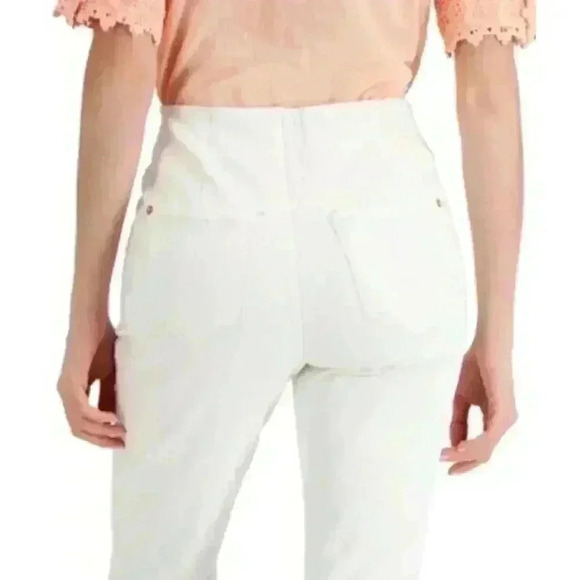 Inc International Concepts Womens High Rise Crop Flare Pull-On White Jean Size 4 - Picture 3 of 5